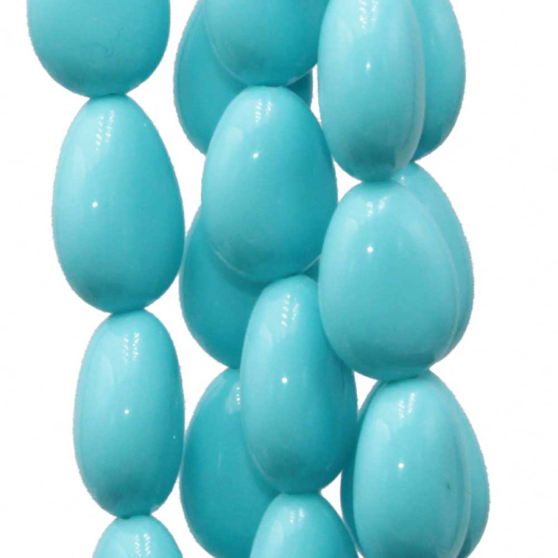 Turchese gocce lisce 10x7 mm conf. 10 pz (tur-10mz) - pietreeminuterie.com