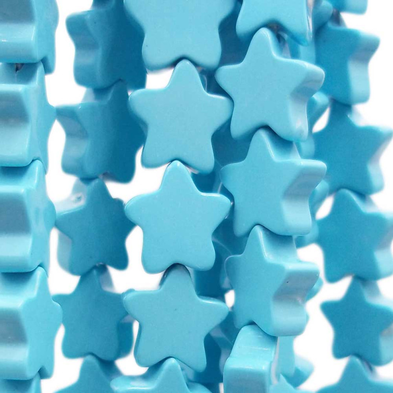 Turchese lucido stella 9 mm pacco da 10 pezzi (9mmstel) - pietreeminuterie.com