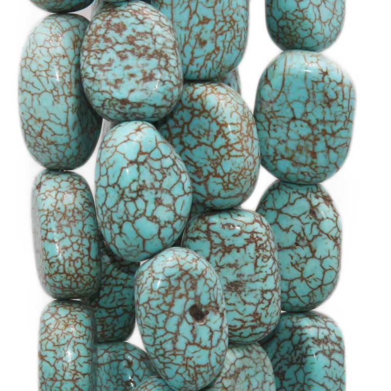 Turchese pepita 15/16 mm lisce 10 pz (pep77turc) - pietreeminuterie.com