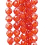 Zirconi tondi sfac. 4 mm grado A++ dark orange filo 40 cm