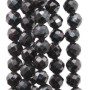 Zirconi tondi sfac. 4 mm neri grado A++ filo 40 cm