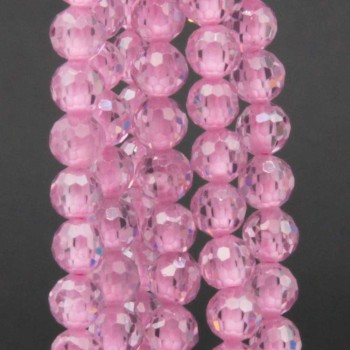 Zirconi tondi sfac. 4 mm rosa grado A++ rosa filo 40 cm Zirconi tondi sfac. 4 mm rosa grado A++ rosa filo 40 cm