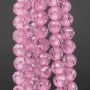 Zirconi tondi sfac. 4 mm rosa grado A++ rosa filo 40 cm