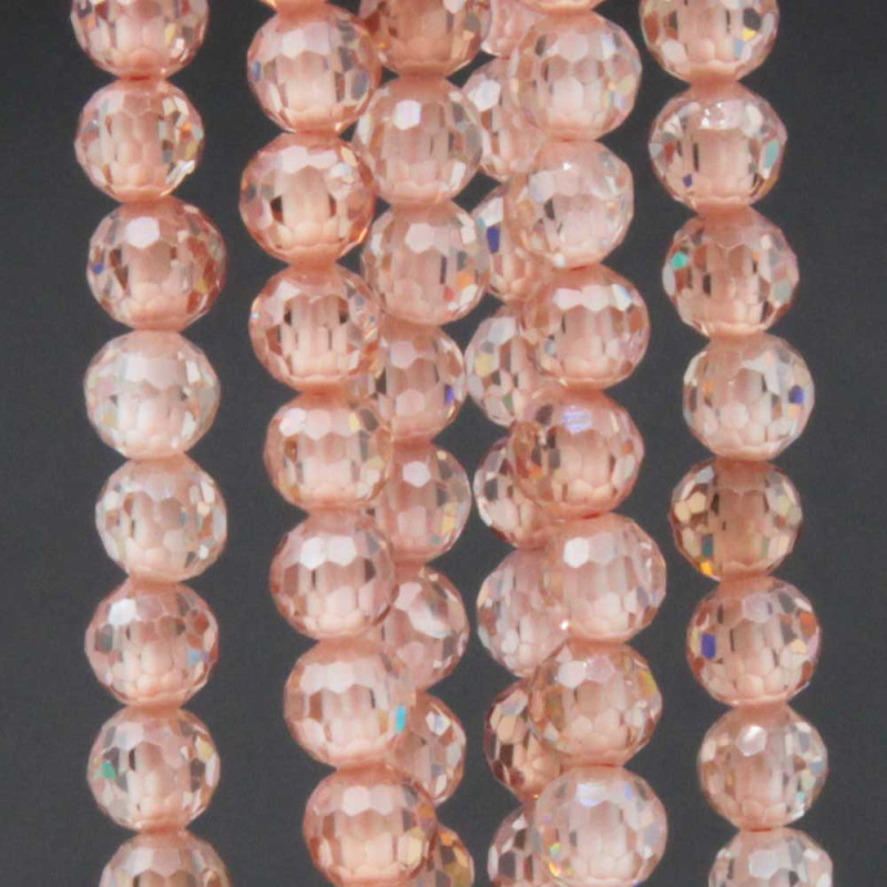 Zirconi tondi sfac. 4 mm light peach grado A++ filo 40 cm (zirc-0d5) - pietreeminuterie.com