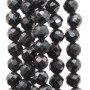 Zirconi tondi sfac. 4 mm neri grado A++ filo 40 cm