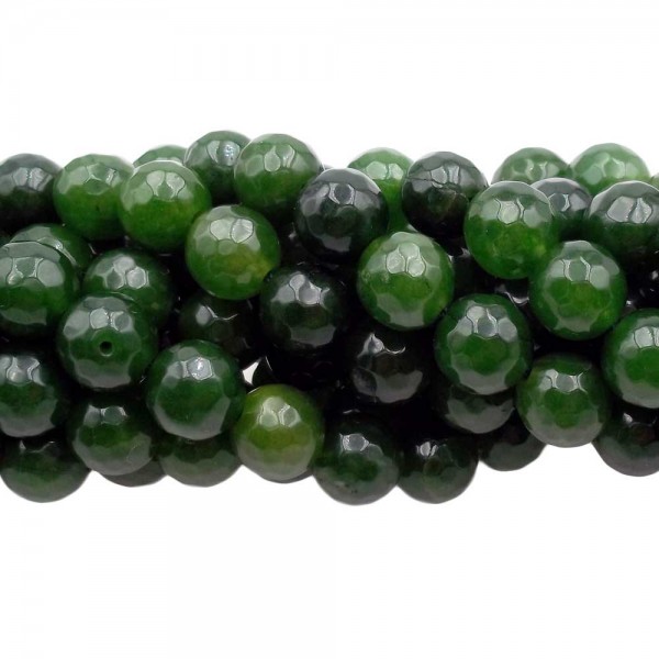 Agata Verde | Agata verde tonda sfaccettata 10 mm pacco 10 pz - agv010