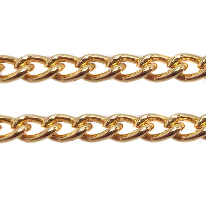 CATENA IN ALLUMINIO ORO 3.8X2.6 MM 1 METRO (ST3) - pietreeminuterie.com