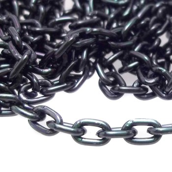 CATENA IN ALLUMINIO OVALE NERA 1 METRO