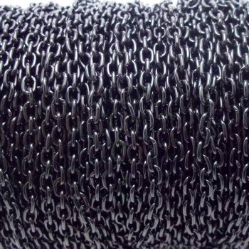 CATENA IN ALLUMINIO OVALE NERA 1 METRO