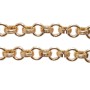 Catena in alluminio tonda intagliata oro 6 mm conf.1 metro