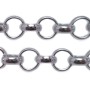 Catena rolò 10 mm argento in alluminio pacco 1 metro.