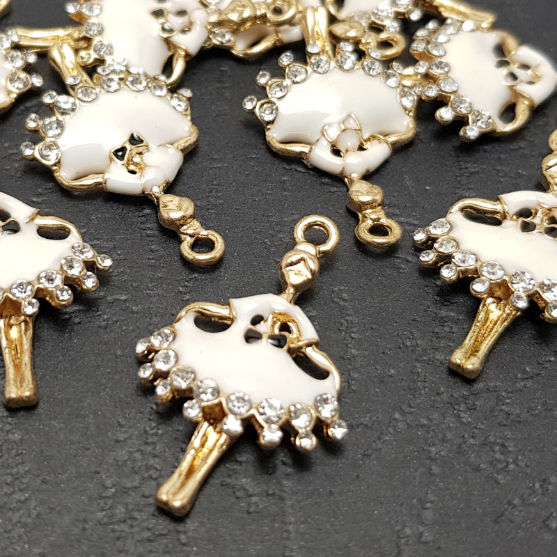 BALLERINA CON STRASS 30x19 MM 1 PEZZO (Sf0036) - pietreeminuterie.com