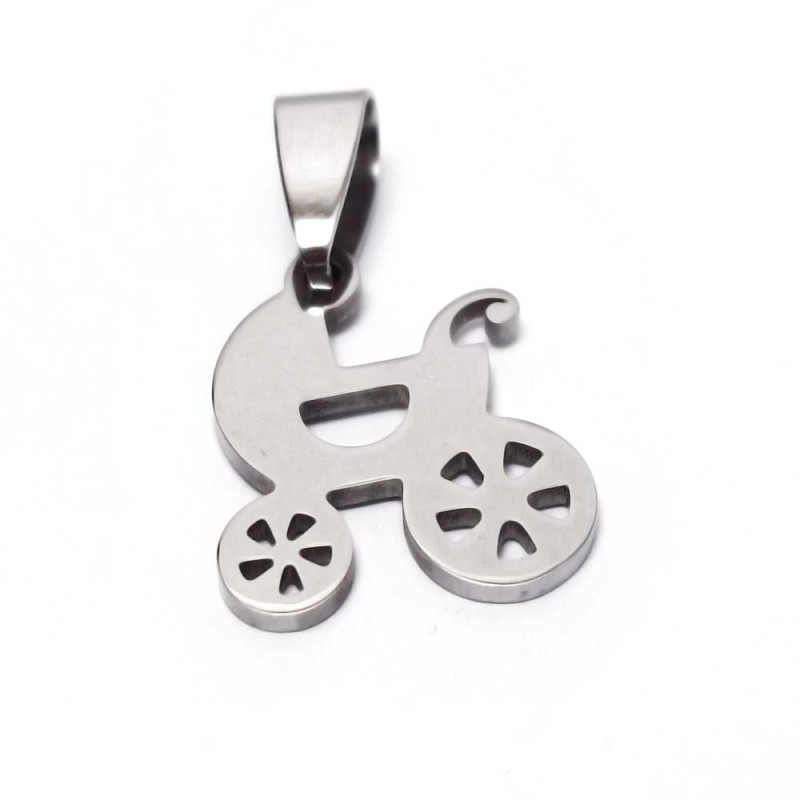 Charms Carrozzina acciaio 19 mm pacco 1 pezzo (Pp001) - pietreeminuterie.com