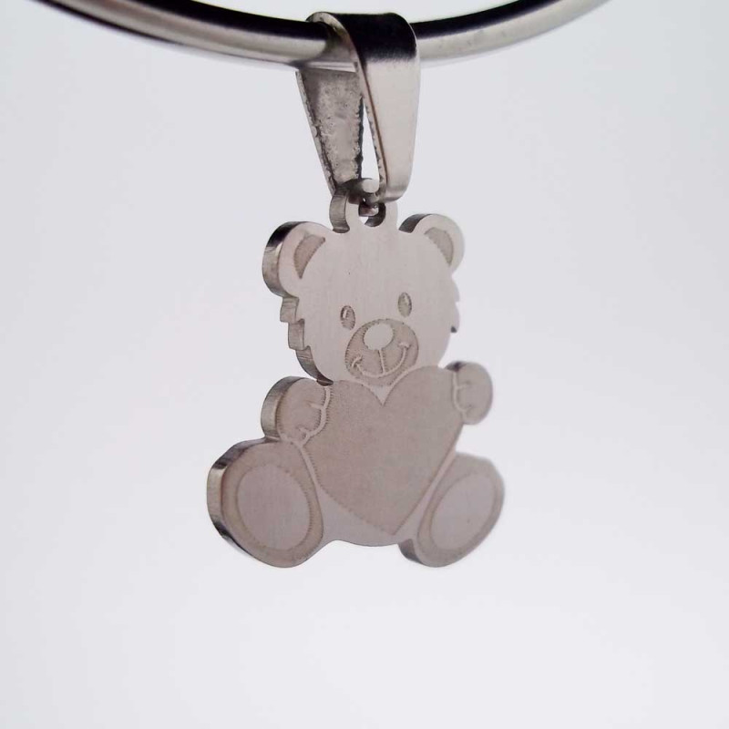 10 pezzi Charms acciaio orsetto 16 mm (otb55) - pietreeminuterie.com