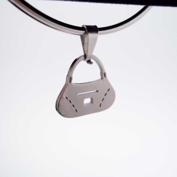 10 pezzi Charms acciaio 16x14 mm borsetta