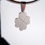 10 pezzi Charms acciaio 17 mm quadrifoglio 