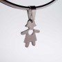10 pezzi Charms acciaio Bimba con cuore 17 mm 