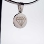 10 pezzi Charms acciaio tondo con diamante 15 mm