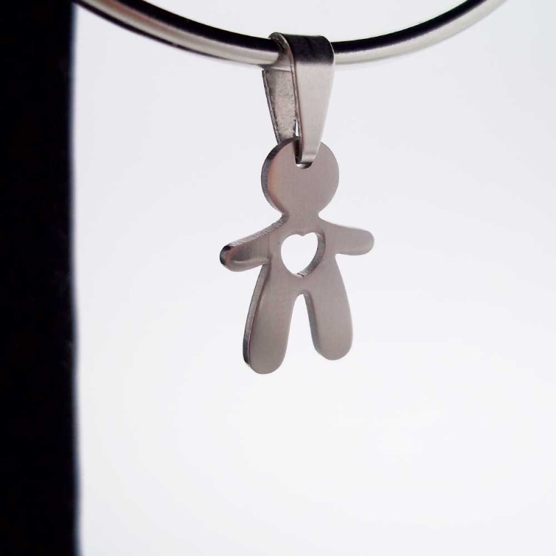 10 pezzi Charms acciaio Bimbo con cuore 16 mm (f1z9) - pietreeminuterie.com