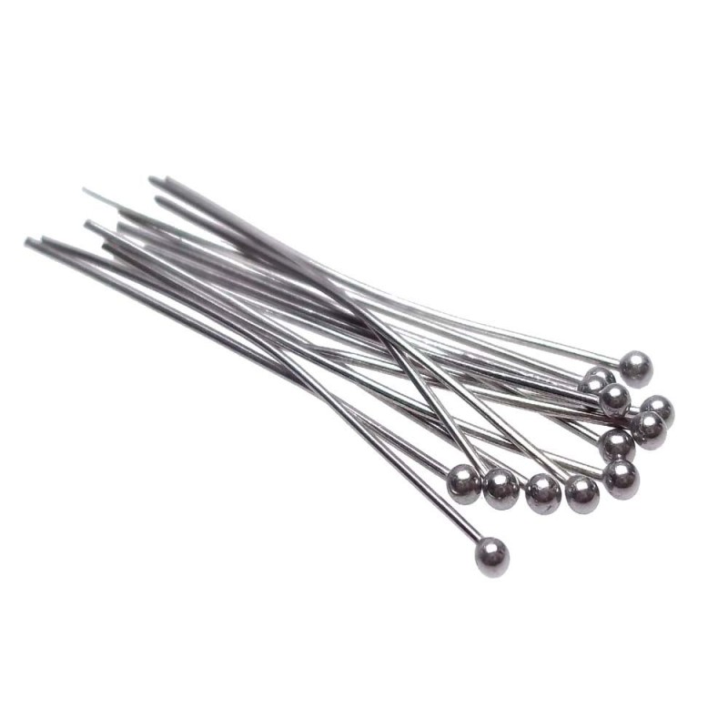 Chiodini a pallina in acciaio 30x06 mm 50 pz (pal-09f) - pietreeminuterie.com