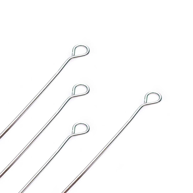 Chiodini occhiello rodio 35x08 mm pacco 100 pezzi (ingro0011) - pietreeminuterie.com