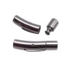 Chiusura a scatto in acciaio inox 28X6 mm con foro da 4 mm - AC02 - pietreeminuterie.com Chiusura a scatto in acciaio inox 28X6 mm con foro da 4 mm (AC02) - pietreeminuterie.com