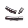 Chiusura a scatto in acciaio inox 28X6 mm con foro da 4 mm