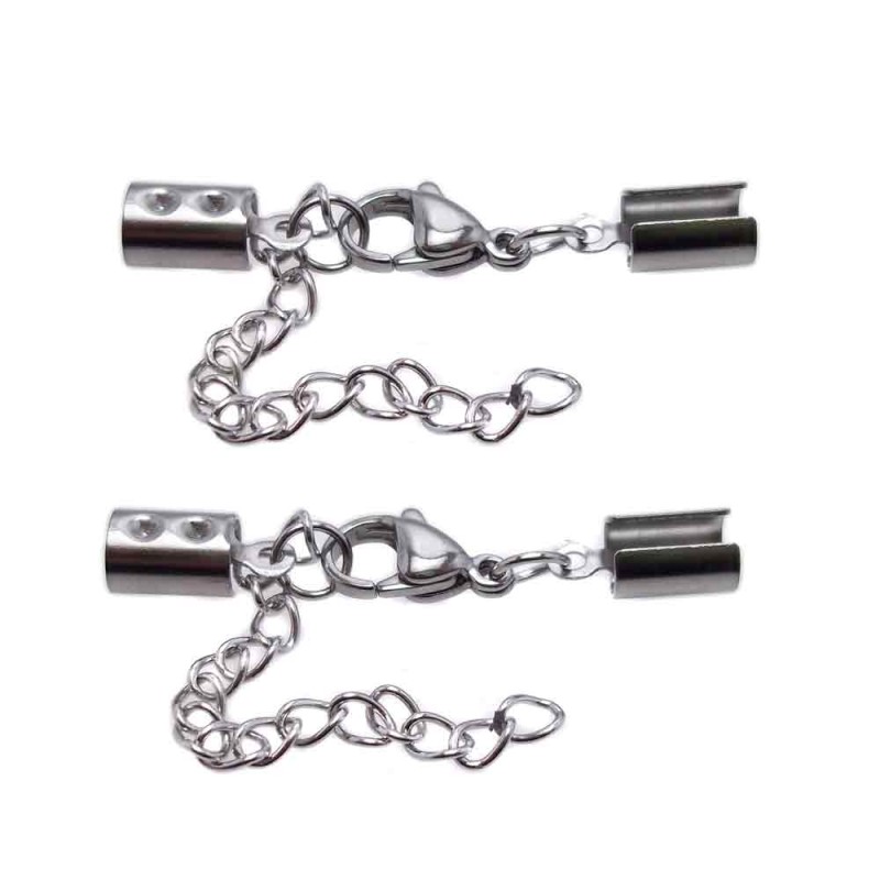Chiusura completa in acciaio regolabile finale 4 mm pacco 1 pz - CC2 - pietreeminuterie.com Chiusura completa in acciaio regolabile finale 4 mm pacco 1 pz (CC2) - pietreeminuterie.com