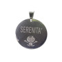 CIONDOLO IN ACCIAIO SCRITTA " SERENITÀ " 30 MM 5 pz