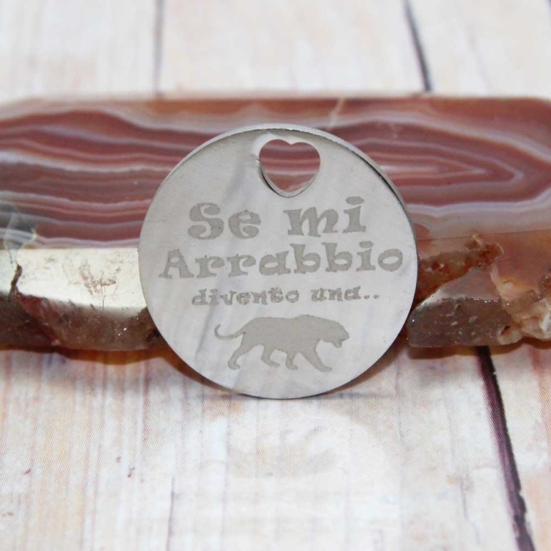 Ciondolo se mi arrabbio divento una pacco 5 pz (cio0210) - pietreeminuterie.com