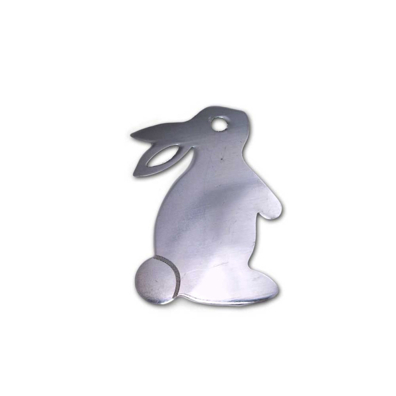 Ciondolo in acciaio coniglietto 30x24 mm 1 PZ (Ing0065) - pietreeminuterie.com