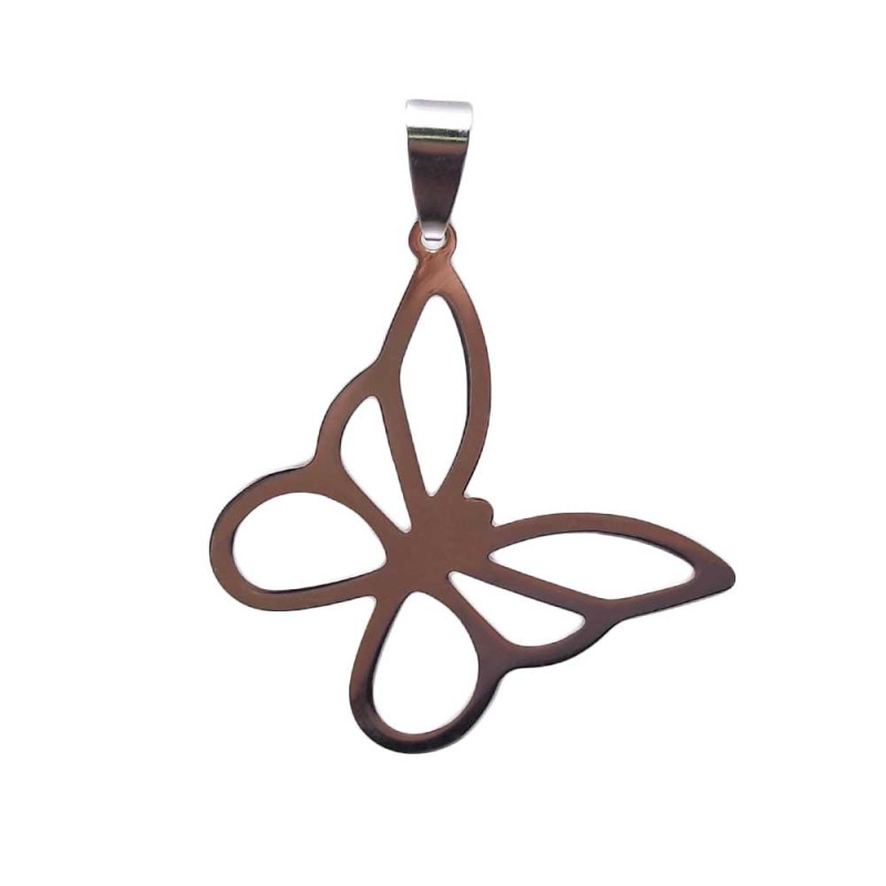 CIONDOLO IN ACCIAIO FARFALLA STILE TIFFANY 28x35 MM 1 PZ (Cio10071) - pietreeminuterie.com