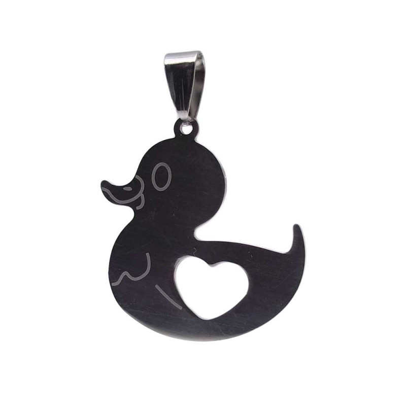 CIONDOLO IN ACCIAIO PAPERELLA E CUORE 30 MM PACCO 1 PZ (Cio10001) - pietreeminuterie.com