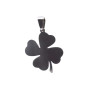 CIONDOLO IN ACCIAIO QUADRIFOGLIO 28 MM 1 PEZZO