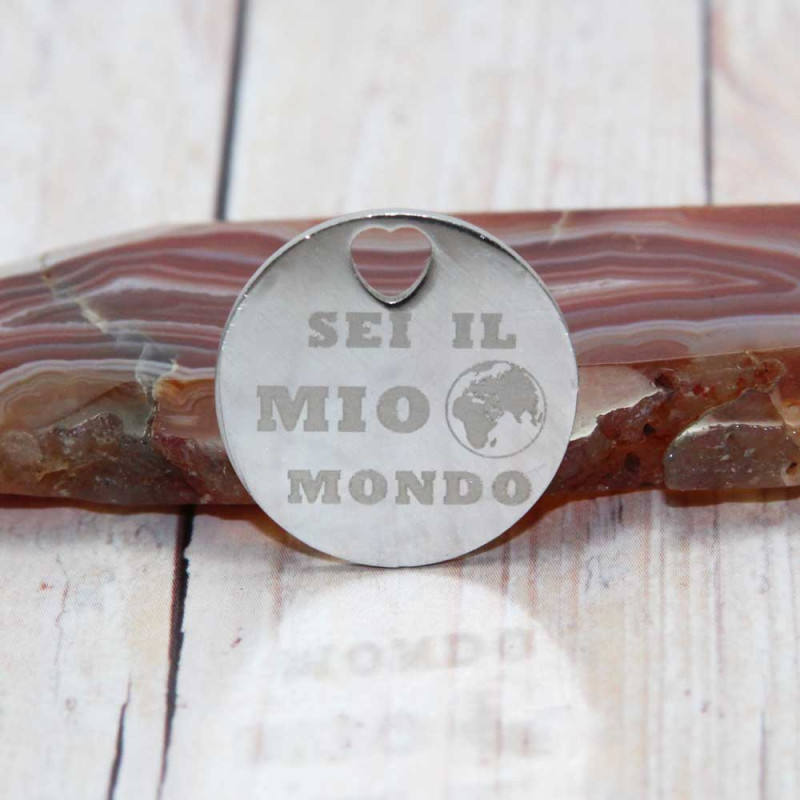 Ciondolo sei il mio mondo pacco 5 pz (cio0211) - pietreeminuterie.com