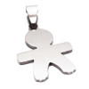 Ciondolo acciaio bimbo 25 mm pacco 1 pezzo (bim745) - pietreeminuterie.com