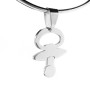 Ciondolo acciaio ciuccio 24 mm pacco 1 pezzo