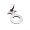 Ciondolo acciaio Simbolo maschio 25 mm 1 pezzo (Pp09) - pietreeminuterie.com