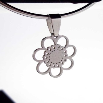 Ciondolo fiore intagliato 20 mm 1 pezzo