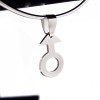 Ciondolo acciaio Simbolo maschio 25 mm 1 pezzo (Pp09) - pietreeminuterie.com