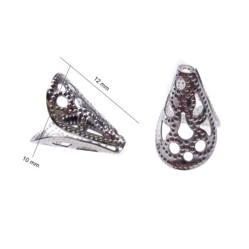 Coppette in acciaio decorate 12x10 mm pacco 4 pz