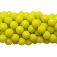 Cristalli tondi sfaccettati gialli 8 mm filo 40 cm