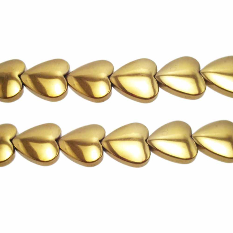 EMATITE CUORE ORO 10 MM PACCO 4 PEZZI (ET008) - pietreeminuterie.com