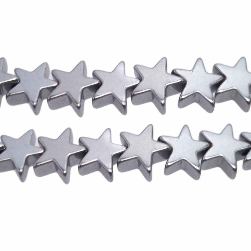 EMATITE STELLA ARGENTO 8 MM PACCO 10 PEZZI (ET006) - pietreeminuterie.com