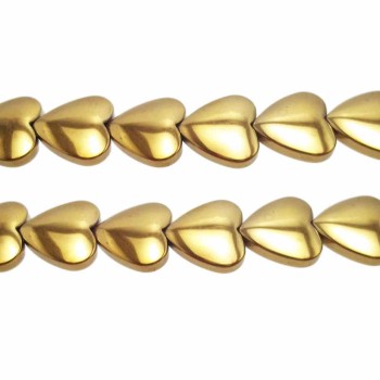 EMATITE CUORE ORO 10 MM PACCO 4 PEZZI EMATITE CUORE ORO 10 MM PACCO 4 PEZZI