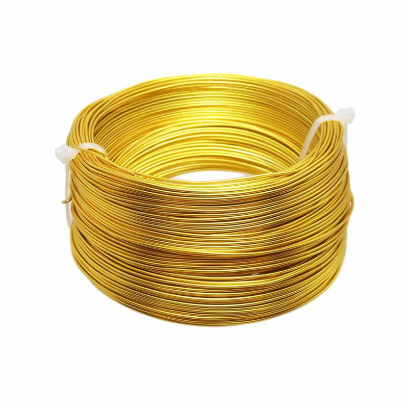 Filo in alluminio 1 mm oro pacco 5 metri (all11mm) - pietreeminuterie.com