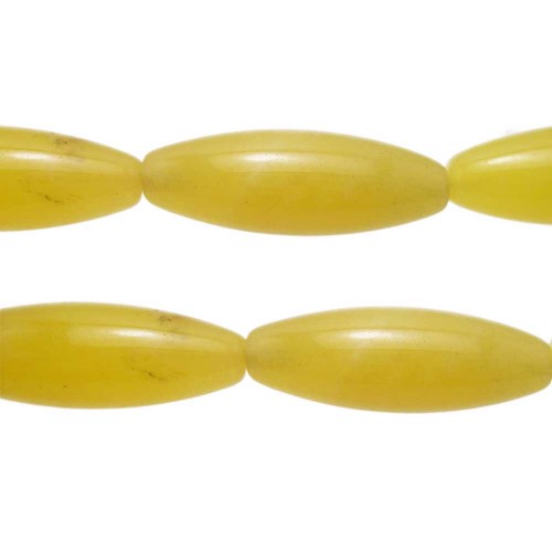 Giada | Giada ovale gialla liscia grado aaaa 34x10 mm pacco 1 pezzo - ga463