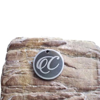 charms lettera C tonda 18 mm 5 pezzi