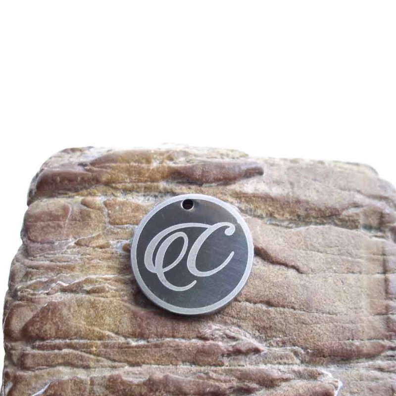 charms lettera C tonda 18 mm 5 pezzi (CioC) - pietreeminuterie.com