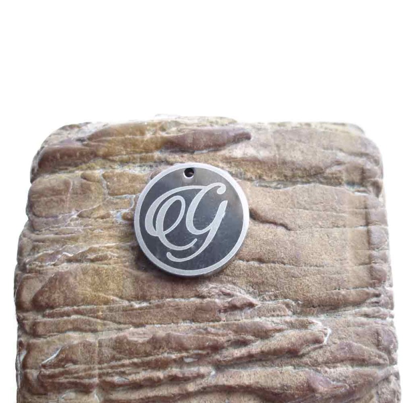 Charms lettera G tonda 18 mm 5 pezzi (CioG) - pietreeminuterie.com